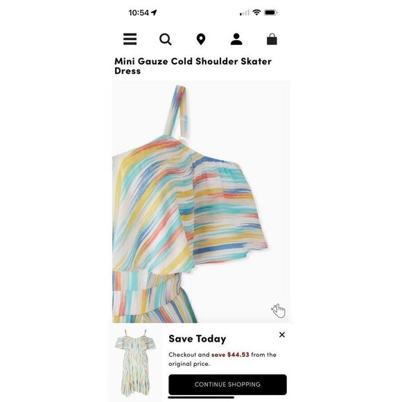 Torrid plus size 2/2xl xxl mini gauze cold shoulder rainbow skater dress - Picture 4 of 7